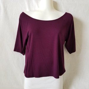 American Dream Short Sleeve Rayon Spandex Top w/Criss-Cross Straps-Medium